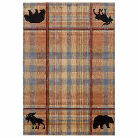 UNITED WEAVERS OF AMERICA Cottage Nomad Multi Color Area Rectangle Rug, 5 ft. 3 in. x 7 ft. 6 in. 2055 40075 69